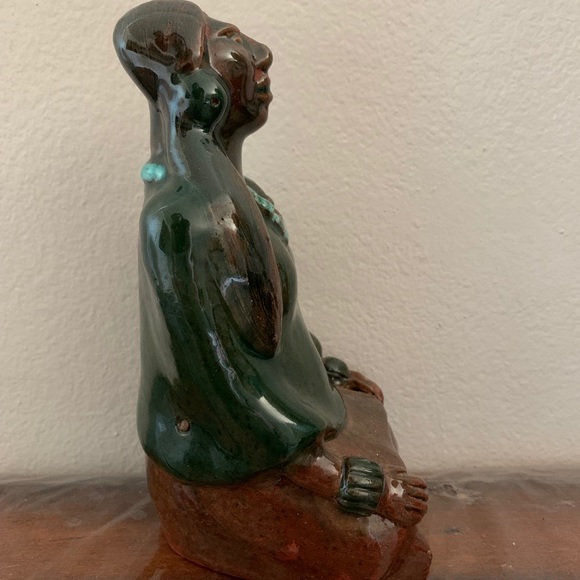 Native American Ceramic Statue - Picture 2 of 6